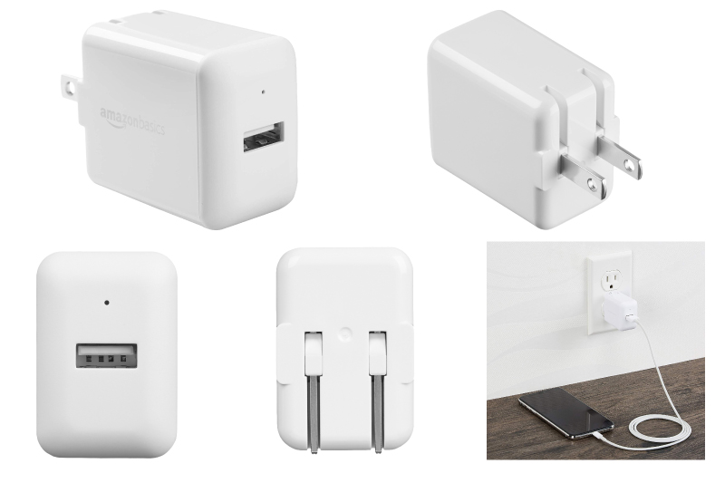 AmazonBasics One-Port USB Wall Charger (2.4 Amp) - White